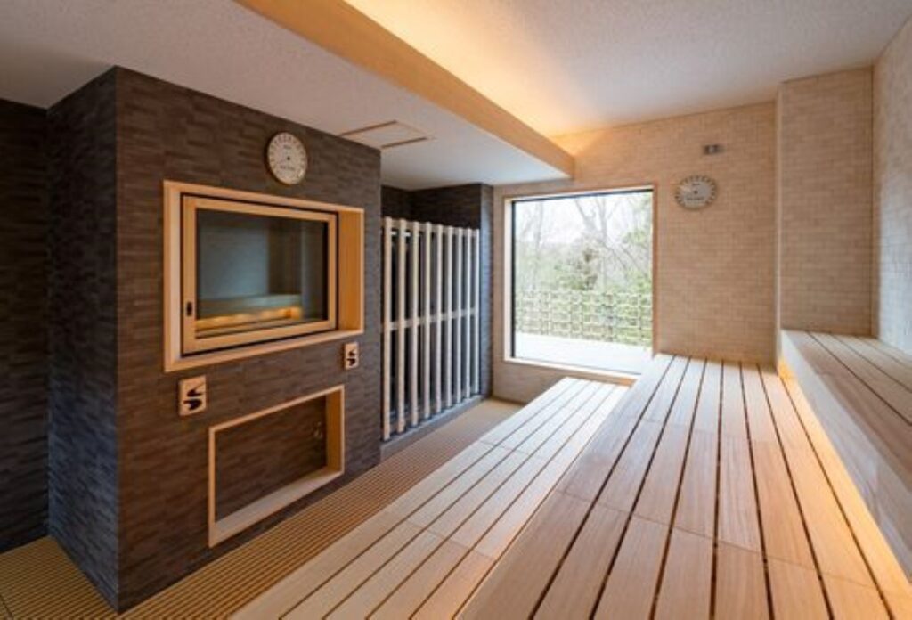 天然湧湯 吟湯 湯治聚落のサウナ